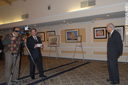 VOA Persian reporter Afshin Gorgin interviewing Houshang Seyhoun - UCLA (December 17, 2006) - by QH