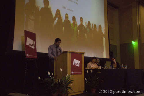 Sadra Shahab, Dr. Nayereh Tohidi (CSU, Northridge), Dr. Paola Rivetti (Dublin City University, Ireland), Dr. Catherine Sameh (Barnard Center for Research on Women) - UCLA (October 14, 2012)- by QH