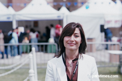 Afschineh Latifi at the LA Times Book Fair, UCLA - April 23, 2005 - by QH