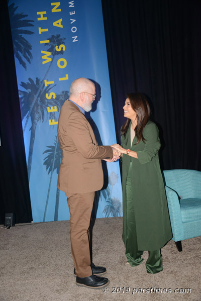 Eva Longoria & AFI Fest Director Michael Lumpkin - by QH