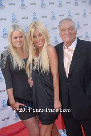 Miss January Anna Sophia Berglund, Hugh Hefner & Fiance Crystal Harris - Hollywood (April 28, 2011) - by QH