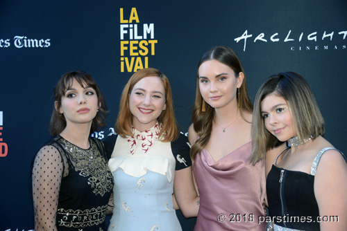 Hannah Marks, and actors Haley Ramm, Liana Liberato and Addison Riecke