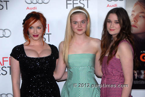 Christina Hendricks, Elle Fanning, Alice Englert - Hollywood (November 7, 2012)- by QH