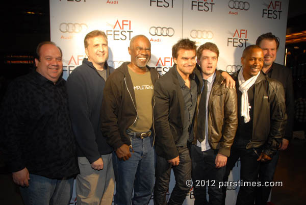  (L-R) Actors Timothy E. Goodwin, Daniel Roebuck, Glynn Turman, Rob Mayes, Chase Williamson, Tai Bennett, and writer/director Don Coscarelli - Hollywood (November 2, 2012) - by QH