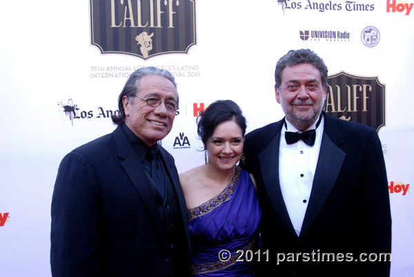 Edward James Olmos, Festival co-founder Marlene Dermer, Guillermo Navarro - Hollywood (July 17, 2011) by QH