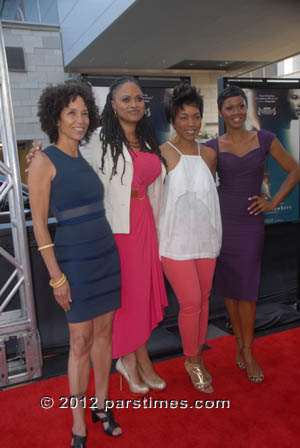 Stephanie Allain, director Ava DuVernay, actress Angela Bassett, and actress Emayatzy Corinealdi - LA (June 20, 2012)