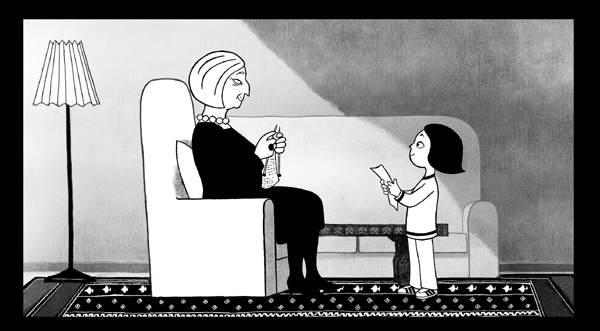 Illustration from Persepolis by Marjane Satrapi and Vincent Paronnaud.   2007 courtesy of Sony Pictures Classics