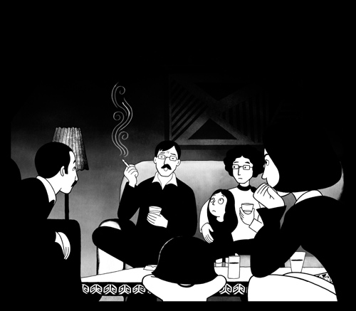 Illustration from Persepolis by Marjane Satrapi and Vincent Paronnaud.   2007 courtesy of Sony Pictures Classics