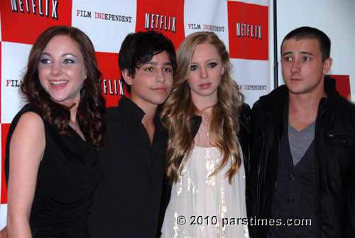 Actress Haley Ramm, Actor Lorenzo James Henrie, Actress Portia Doubleday,  Actor Alex Frost - LA (June 25, 2010) - by QH