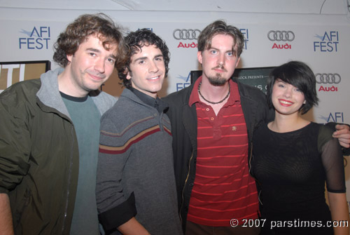 Pop Skull: Brandon Carroll, Adam Wingard, Director, Hannah Hughes, of the film 'Pop Skull' AFI Fest (November 2, 2007)- by QH