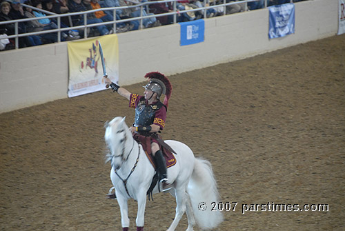 Hector Aguilar& USC Trojans horse Traveler (December 29, 2007) - by QH