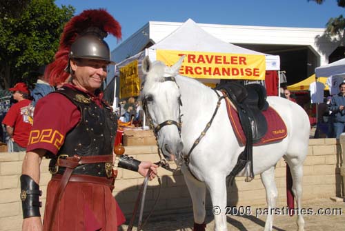 Hector Aguilar& USC Trojans horse Traveler - Burbank (December 28, 2008) - by QH