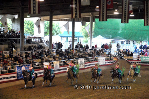 Members of the Giddy Up Gals Equestrian Drill Team - Burbank (December 29, 2010) - by QH