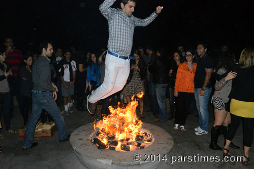 Man jumping over the fire, LA (March 18, 2014)  - by QH