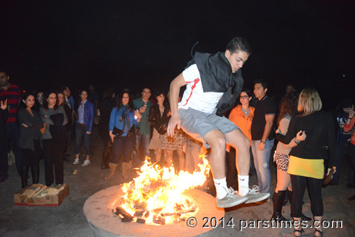 Man jumping over the fire, LA (March 18, 2014)  - by QH