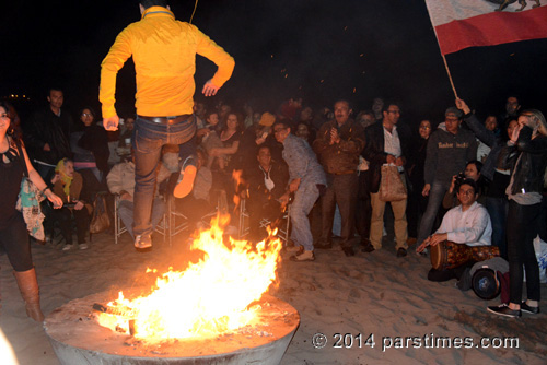 Man jumping over the fire, LA (March 18, 2014)  - by QH