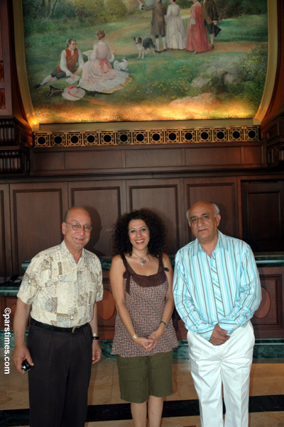 Hossein Hedjazi, Firoozeh Khatibim, Parviz Kardan,  San Diego - September 4, 2005 - by QH