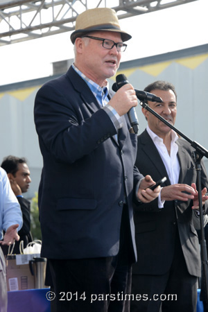 Daniel Tamm speaking on behalf of Mayor Garcetti - Westwood (March 23, 2014) - by QH