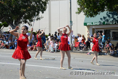 Long Beach Band Twirlers - Pacific Palisades (July 4, 2013) - by QH