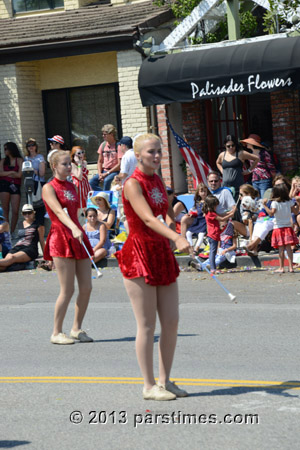 Long Beach Band Twirlers - Pacific Palisades (July 4, 2013) - by QH