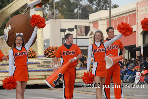 University of Illinois cheerleaders  - Pasadena (January 1, 2008) - by QH