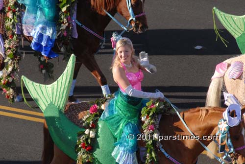 Member of the Giddy Up Gals Equestrian Drill Team - Pasadena (January 1, 2011) - by QH