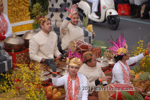 Ministry of Tourism & Creative Economies, Republic of Indonesia
 - Pasadena (January 1, 2013) - by QH