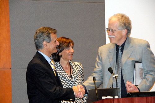 Ali and Anousheh Razi & CSUF Dean Thomas Klammer (April 21, 2007) - by QH