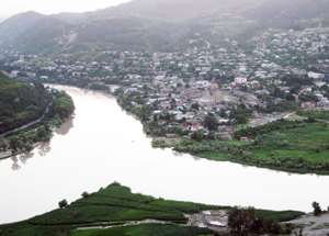 Panoramic view of Mtskheta from the Jvari Monastery - World Factbook