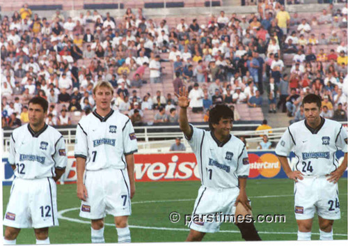 Khodadad Azizi playing at the Rose Bowl - by QH