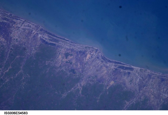 Coast South of Astara, Caspian Sea - May 2, 2003 (NASA)