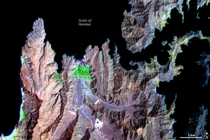 Musandam Penisnula, Oman - NASA (March 27, 2004)