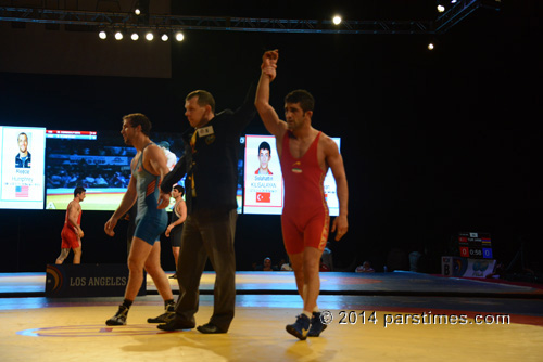 Masoud Esmailpoor Jouybari (Iran) vs Reece Humphrey (USA) - LA Forum  (March 15, 2014) - by QH