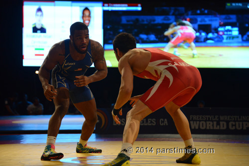 Jordan Burroughs (USA) vs Ezzatollah Akbari Zarinkolaei  - LA Forum  (March 15, 2014) - by QH