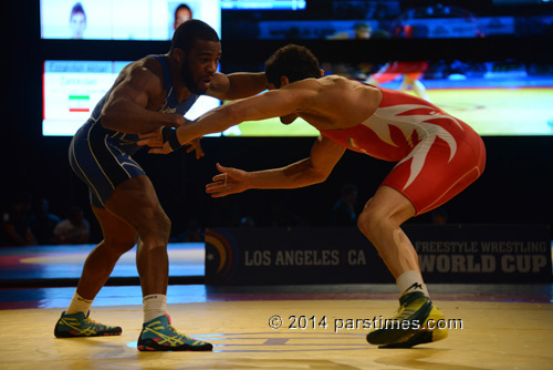 Jordan Burroughs vs Ezzatollah Akbari Zarinkolaei - LA Forum  (March 15, 2014) - by QH