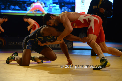 Jordan Burroughs vs Ezzatollah Akbari Zarinkolaei - LA Forum  (March 15, 2014) - by QH