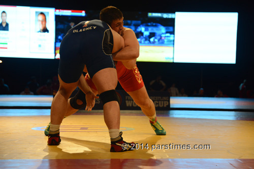 Komeil Ghasemi (Iran) vs Tervel Dlagnev (USA) - LA Forum  (March 15, 2014) - by QH