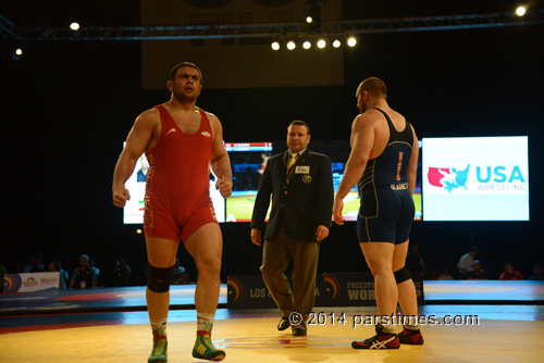 Komeil Ghasemi (Iran) vs Tervel Dlagnev (USA) - LA Forum  (March 15, 2014) - by QH