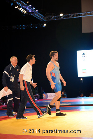 Brent Metcalf (USA) vs Meisam Nasiri (Iran) - LA Forum  (March 15, 2014) - by QH