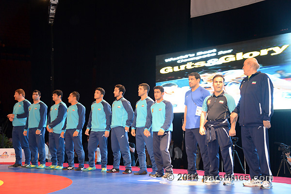 Iranian players and coaches - LA Forum  (March 15, 2014) - by QH