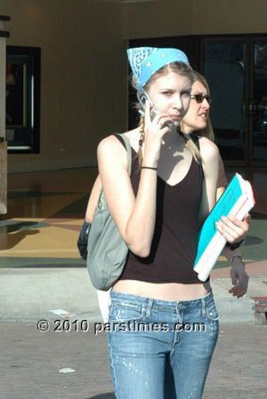 American college coed wearing a scarf